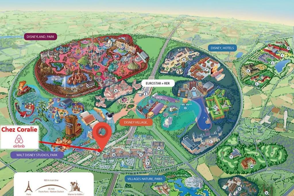 Disneyland Paris, Appartement 70M², Parking Prive 塞里斯 外观 照片